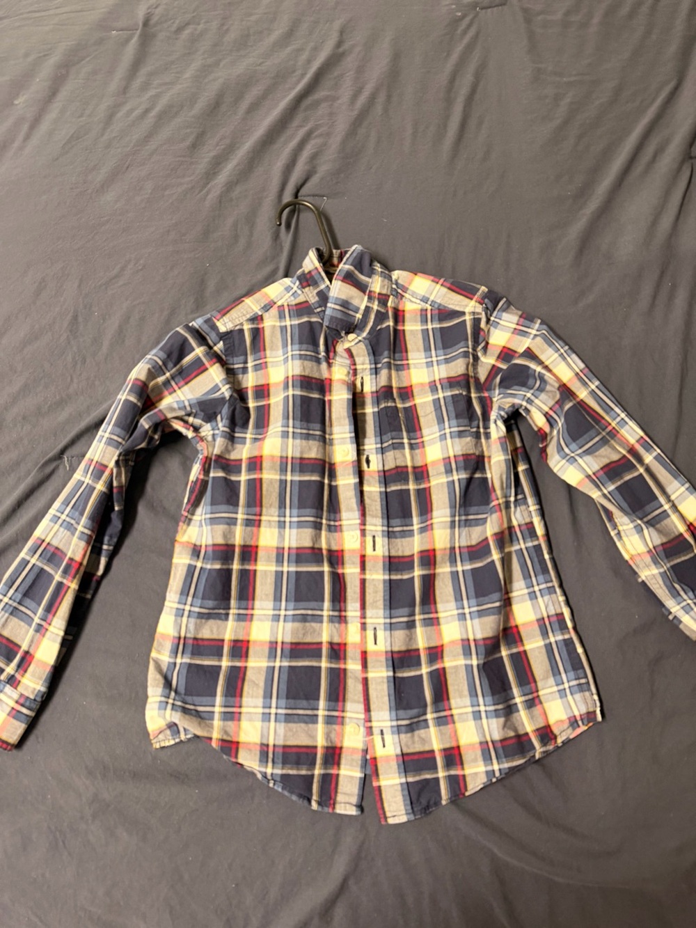 Place Navy, Cream & Red Plaid Button-Down Shirt - Men's